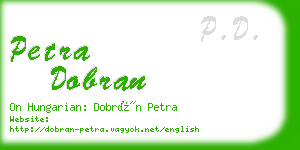 petra dobran business card